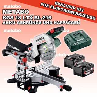 Metabo KGS 18 LTX BL 216 Akku Gehrungs- und Kappsägen