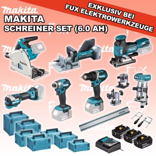 Makita Schreiner Set 8 (6.0 Ah)