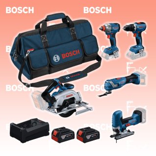 Bosch Professional 5 tlg. Combo Kit 18V GSR, GDX, GKS, GOP